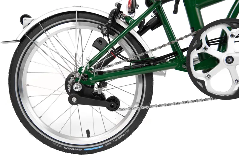 Brompton C-Line Explore Mid Bar Folding Bike 2022 Racing Green-4
